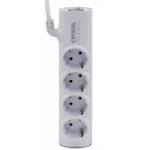 Crystal Audio PSEL4S Λευκό Πολύπριζο 4 Θέσεων