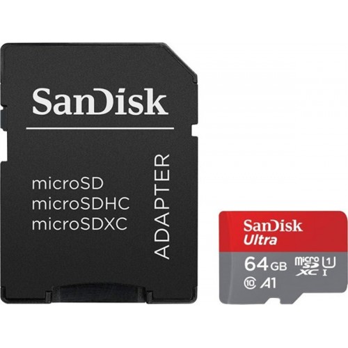 Sandisk Ultra MicroSDXC 64GB Class 10 U1 With Adapter (SDSQUA4-064G-GN6IA)