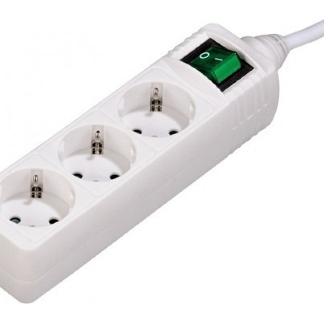 Hama με διακόπτη Πολύπριζο 3 θέσεων white (121902)