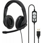 Hama HS-USB300 Black USB Office Headset  Stereo 