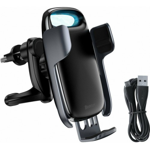Baseus Milky Way Black Βάση Αυτοκινήτου με Ασύρματη Φόρτιση (WXHW02-01)