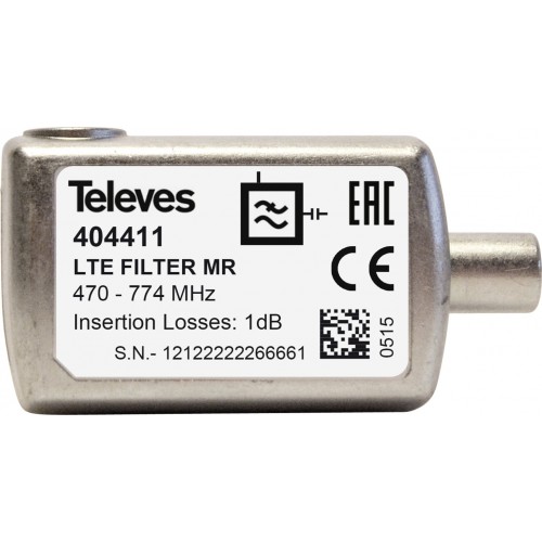 Televes MR (Medium Rejection) LTE/4G filter (ch.21-58)