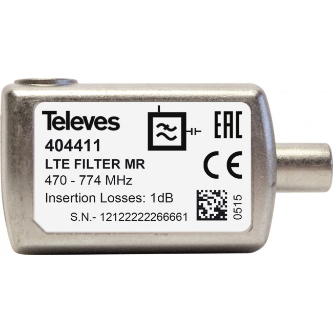 Televes MR (Medium Rejection) LTE/4G filter (ch.21-58)