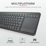 Trust Vaia Ασύρματο Πληκτρολόγιο με Touchpad Ελληνικό