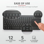 Trust Vaia Ασύρματο Πληκτρολόγιο με Touchpad Ελληνικό