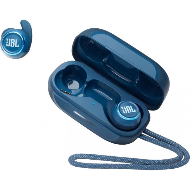 JBL Reflect Mini NC TWS Blue True Wireless In-Ear Sport Headphones, IPX7    (JBLREFLMININCBLU)