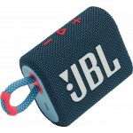 JBL GO 3  Blue-Pink  Αδιάβροχο Φορητό Ηχείο Bluetooth Portable Bluetooth Speaker Waterproof IP67  (JBLGO3BLUP)