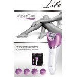 Life Velvet Care Epilator wt detachable head EPL-001 Pink Γυναικεία αποτριχωτική μηχανή με επαναφορτιζόμενη μπαταρία λιθίου (221-0115)